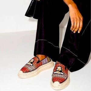 Christian Louboutin Woven Espadrilles.